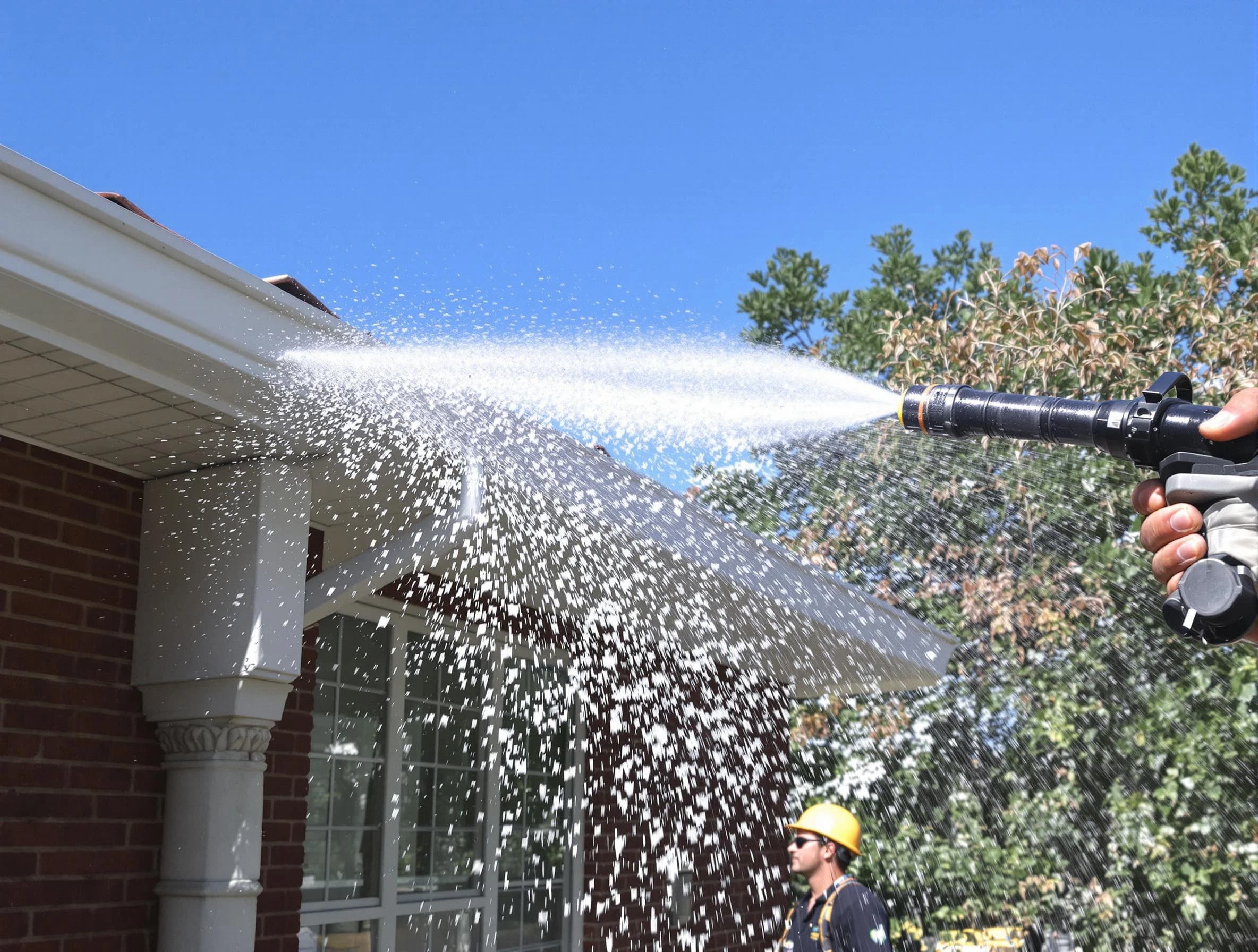 Cleared downspout by Brook Park Roofing Company ensuring unrestricted flow in Brook Park, OH