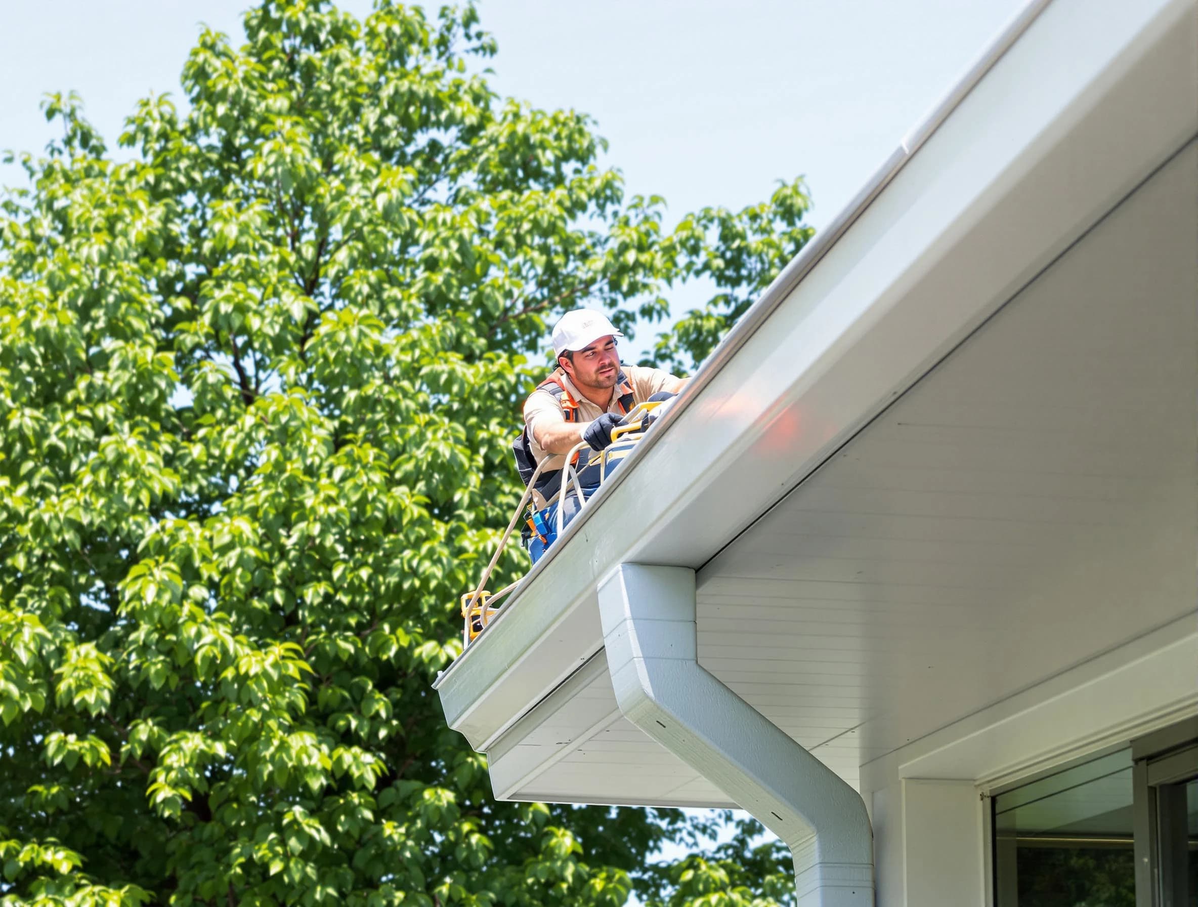 Brook Park Roofing Company expert examining roof shingles in Brook Park, OH