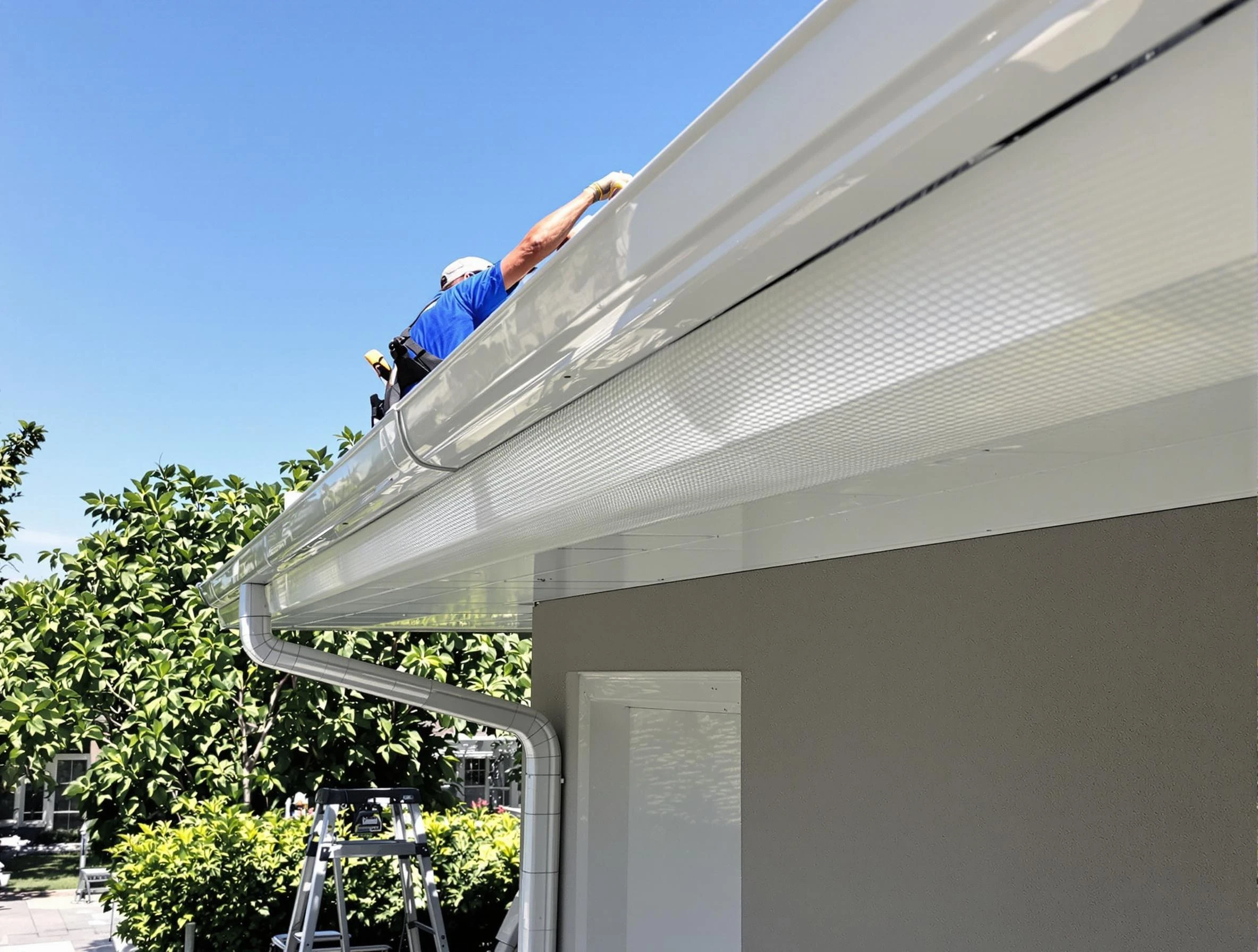 Debris-free gutter guard system by Brook Park Roofing Company in Brook Park, OH