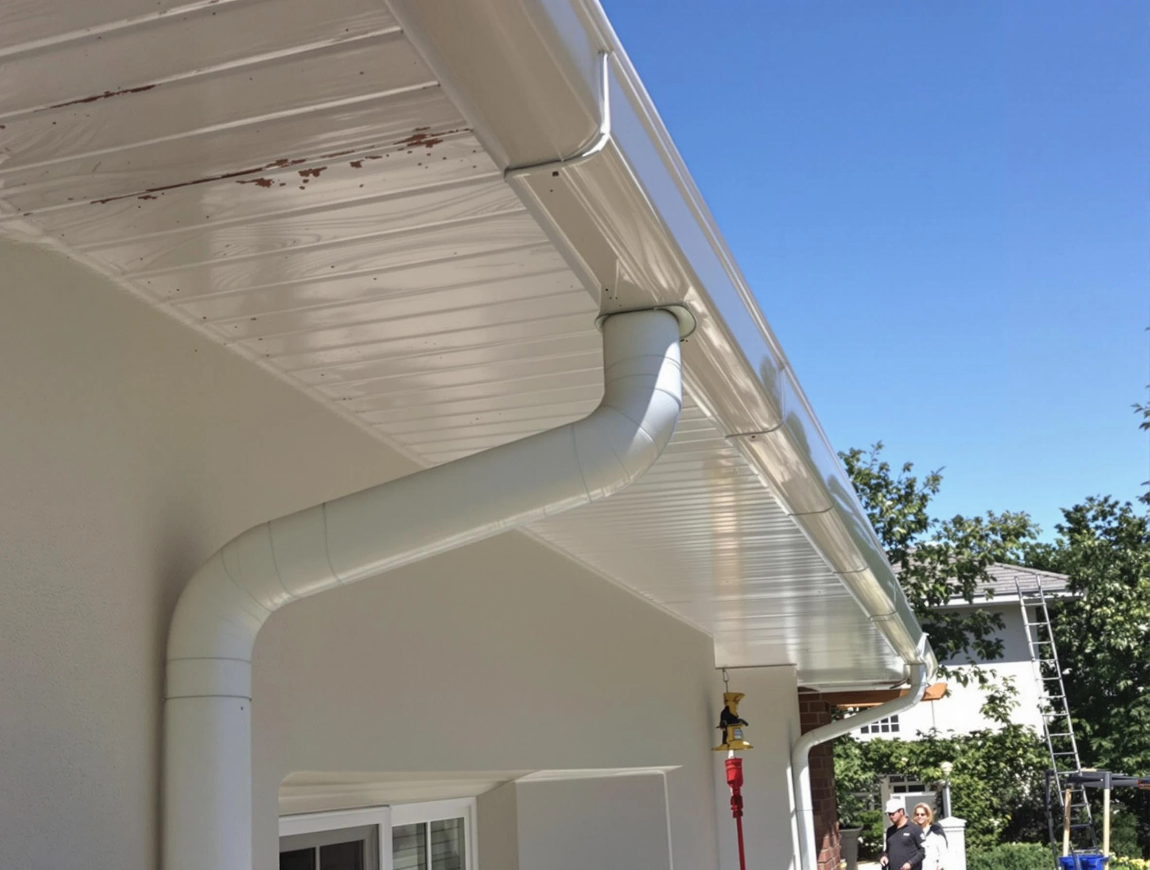 On-site seamless gutter fabrication by Brook Park Roofing Company in Brook Park, OH